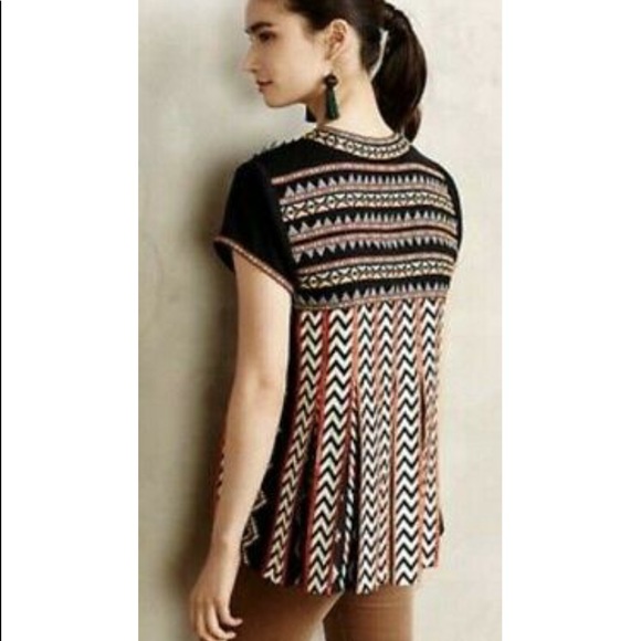 Anthropologie Multi Pattern Swing Top - Picture 6 of 6
